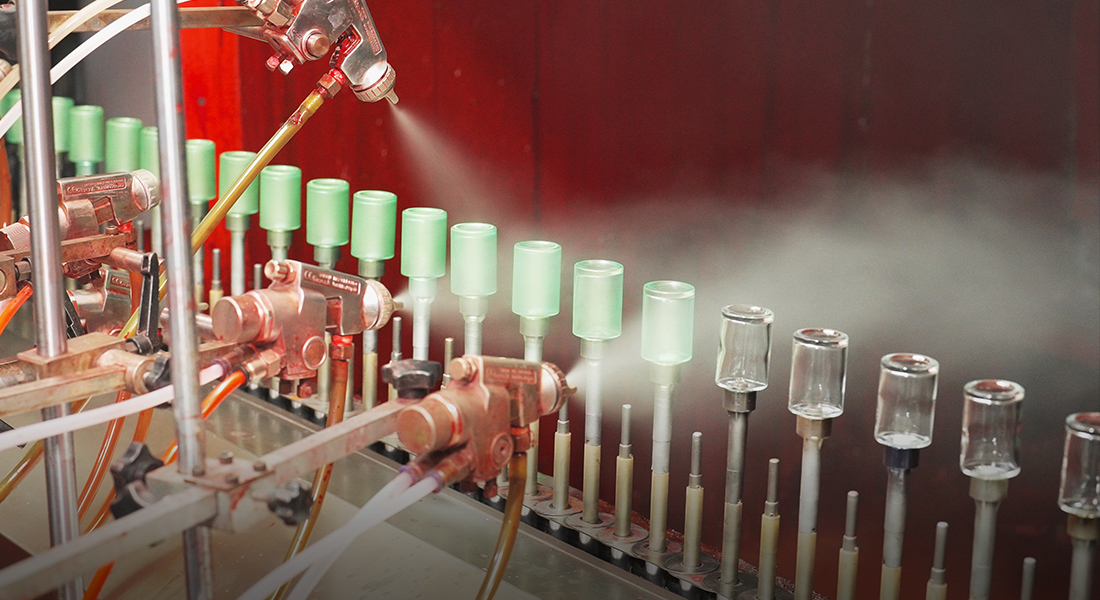 TRAITEMENT DE SURFACE DES BOUTEILLES EN VERRE