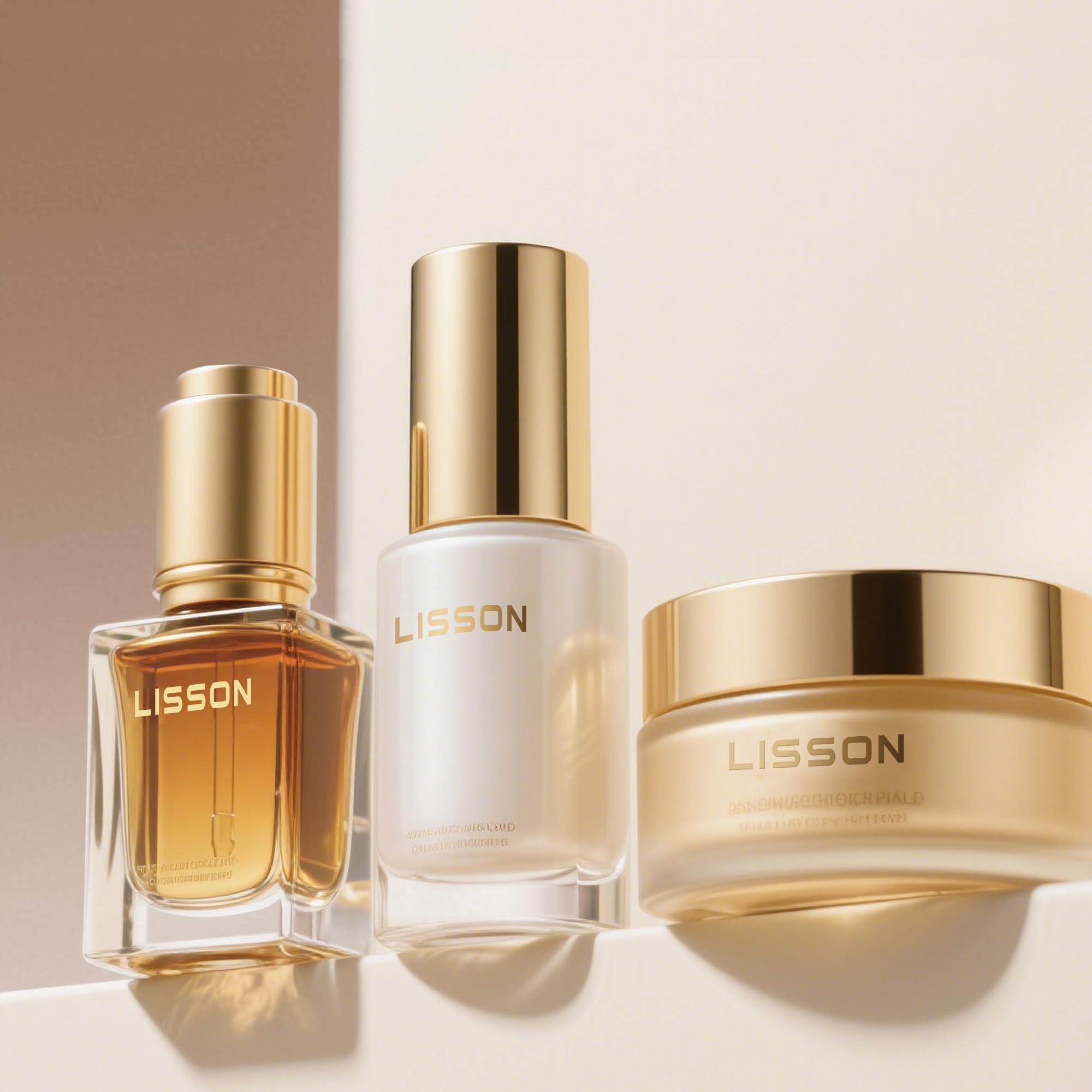 Ensemble de flacons cosmétiques en verre