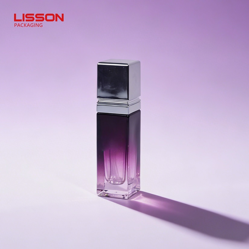 Cosmetic Packaging Frosted Pump Glass Bottle