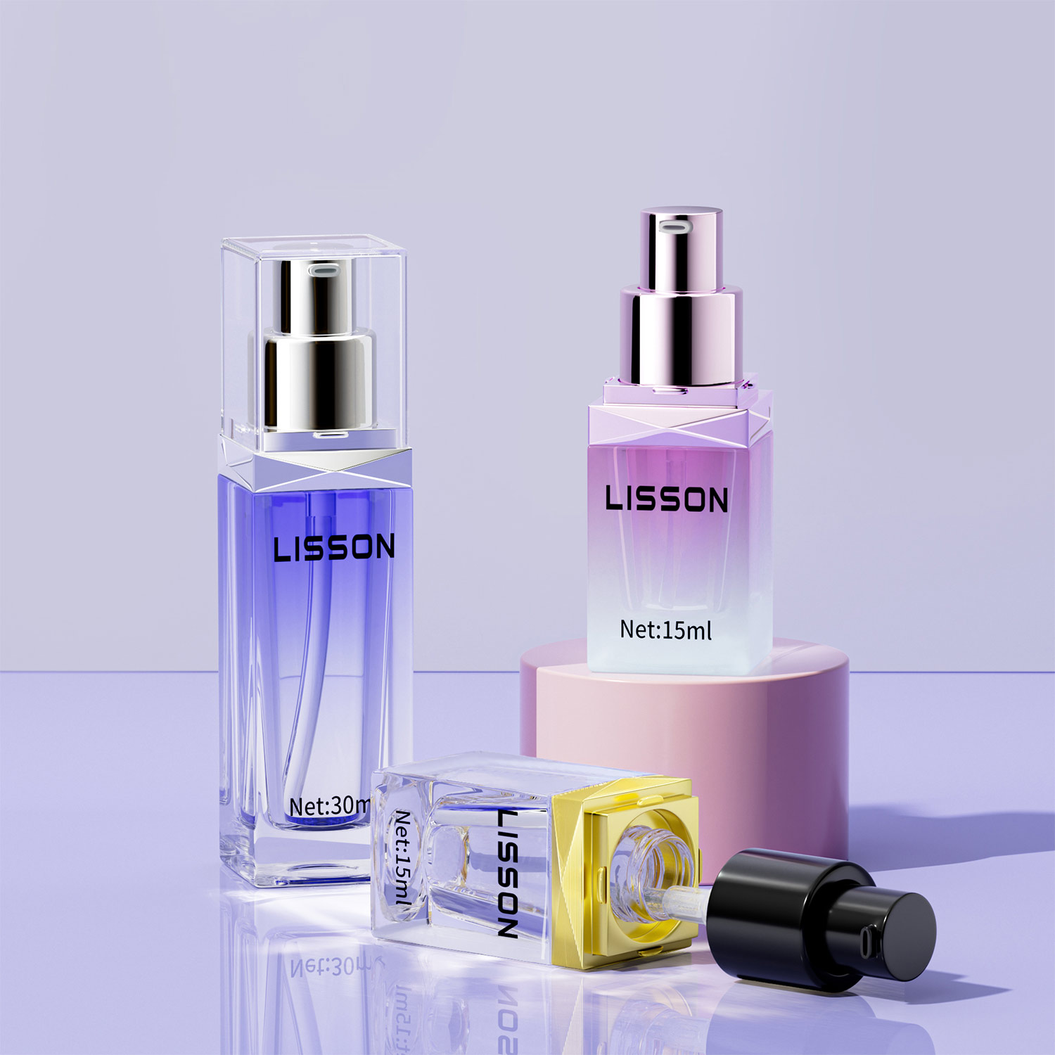 Flacon de lotion en verre